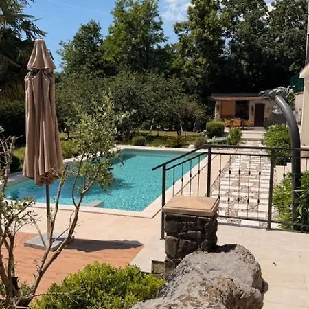 Luxury Kvarner Park With Garden And Large Rgb Private Pool Villa Kastav